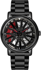 Car Wheel Rotating Wrist Watch | ساعة يد تدور على شكل عجلة سيارة